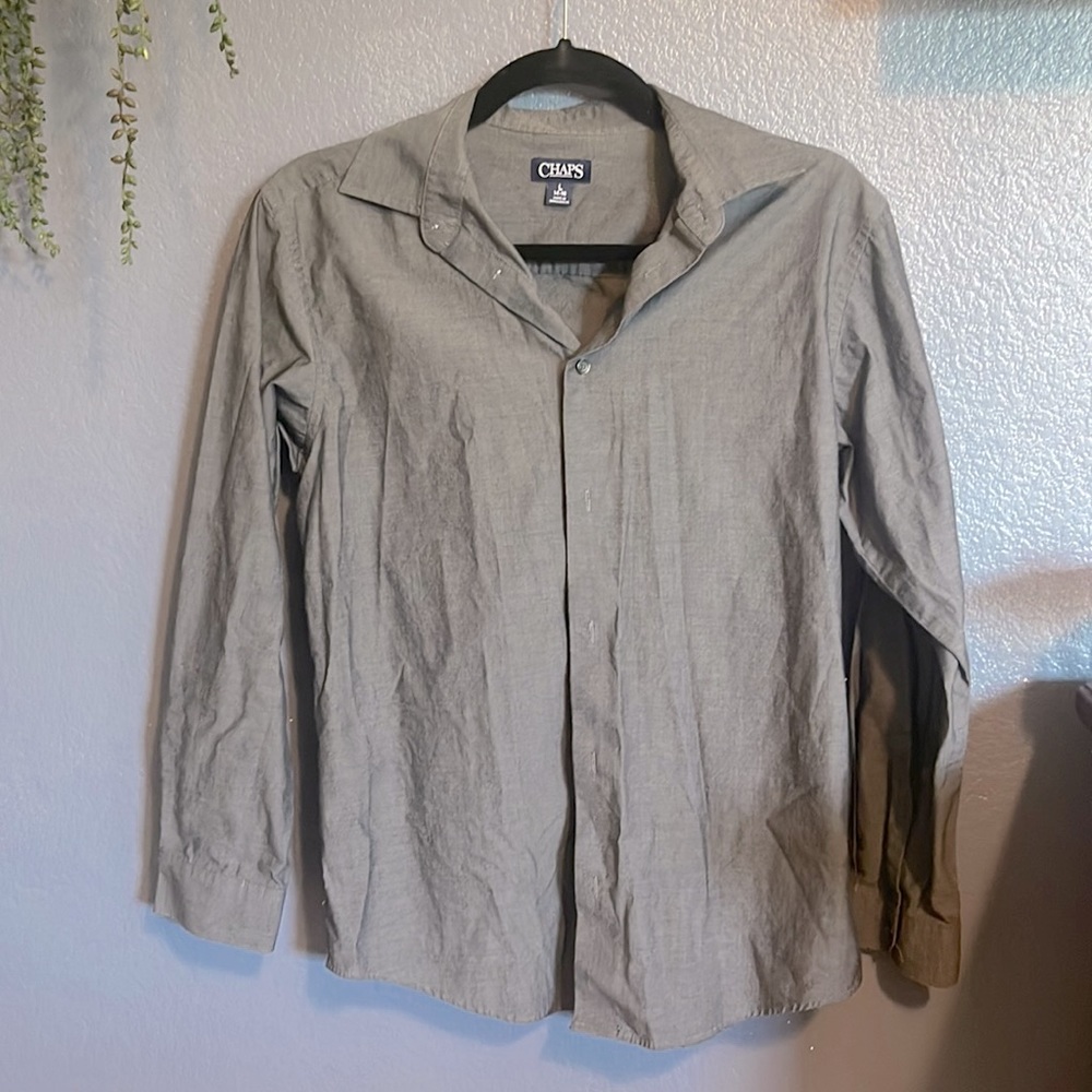 Worn once, grey Chaps Collared Shirt